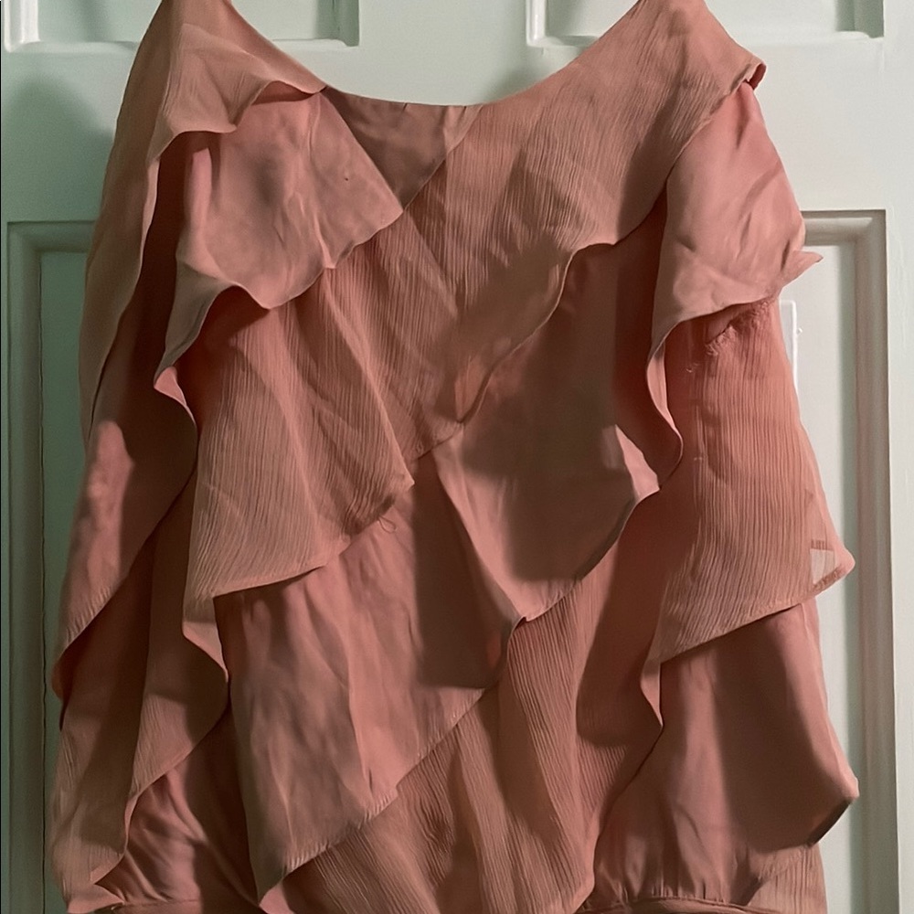 Pink Ruffled Women's Top - Picture 2 of 3